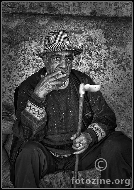 old man smoking