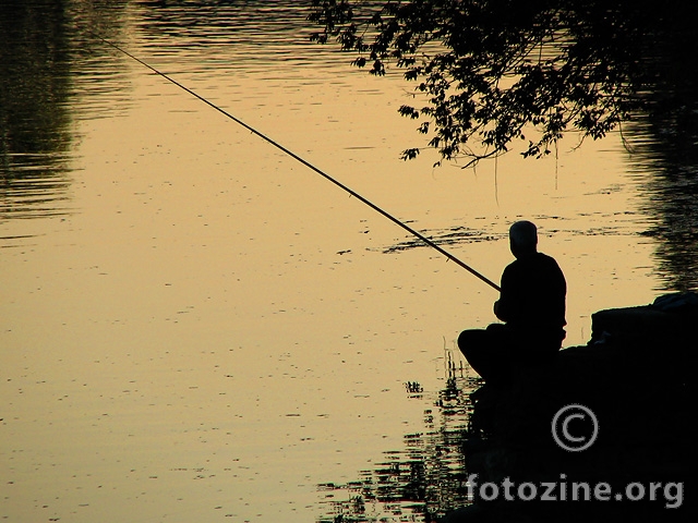 sunset fisherman