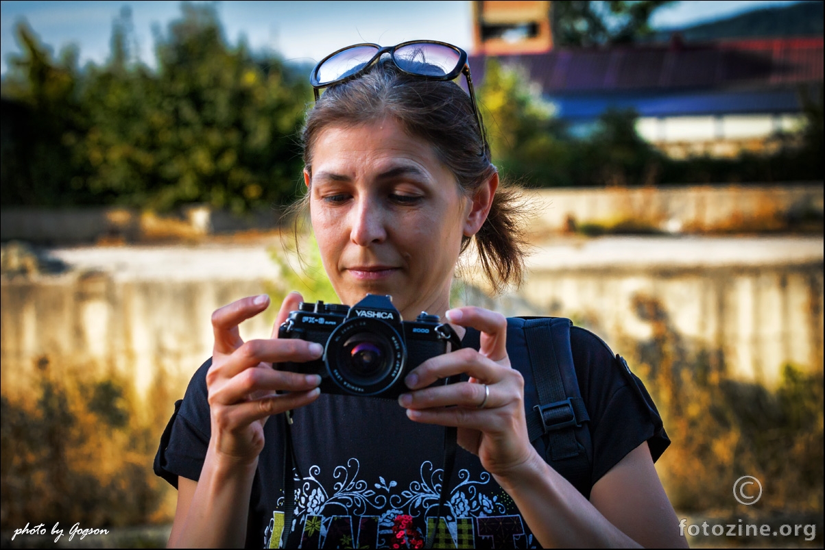 my wife & Yashica