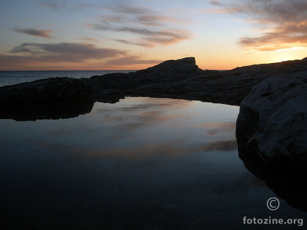 Zalazak lokva refleksija