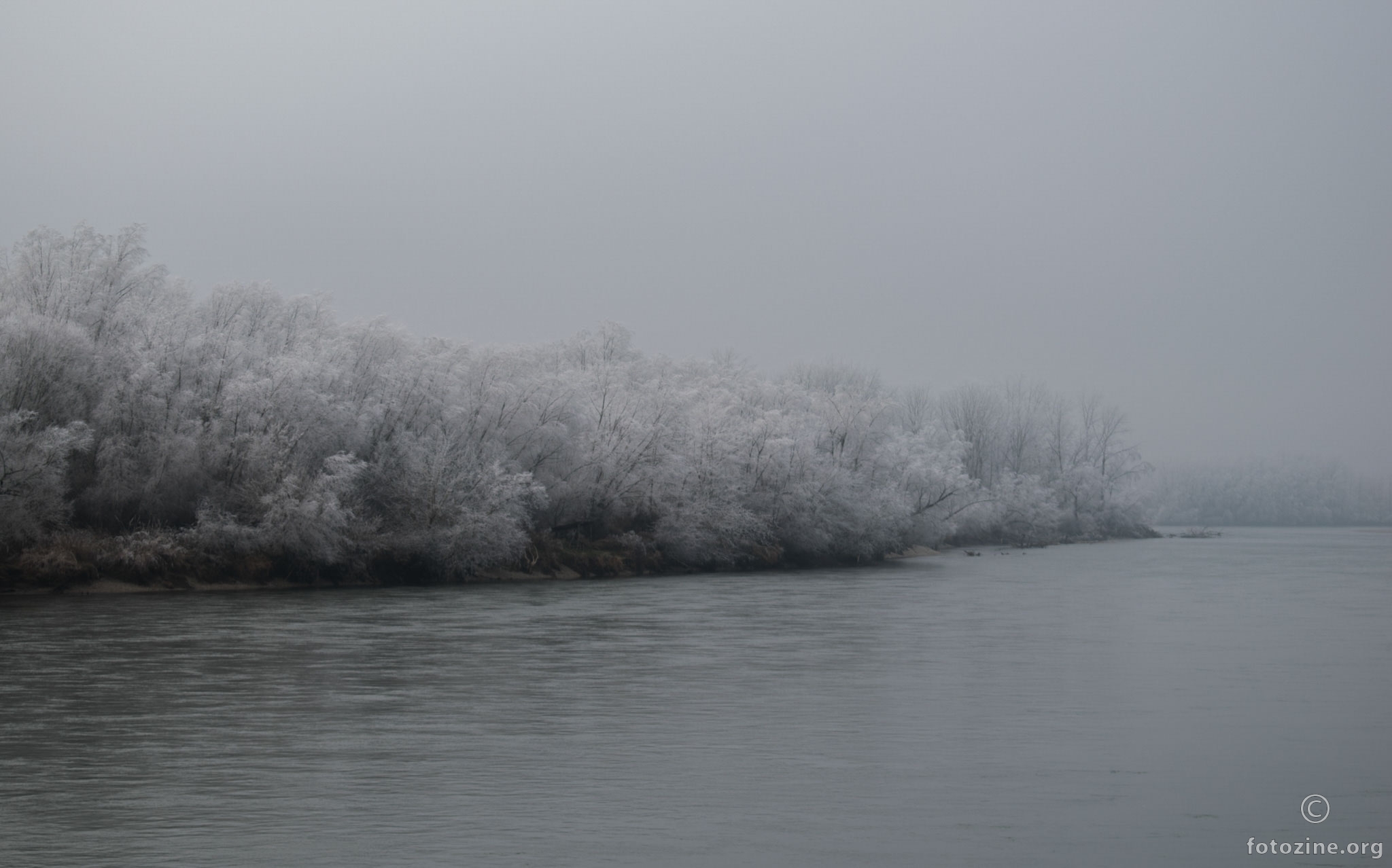 Whiteness over river