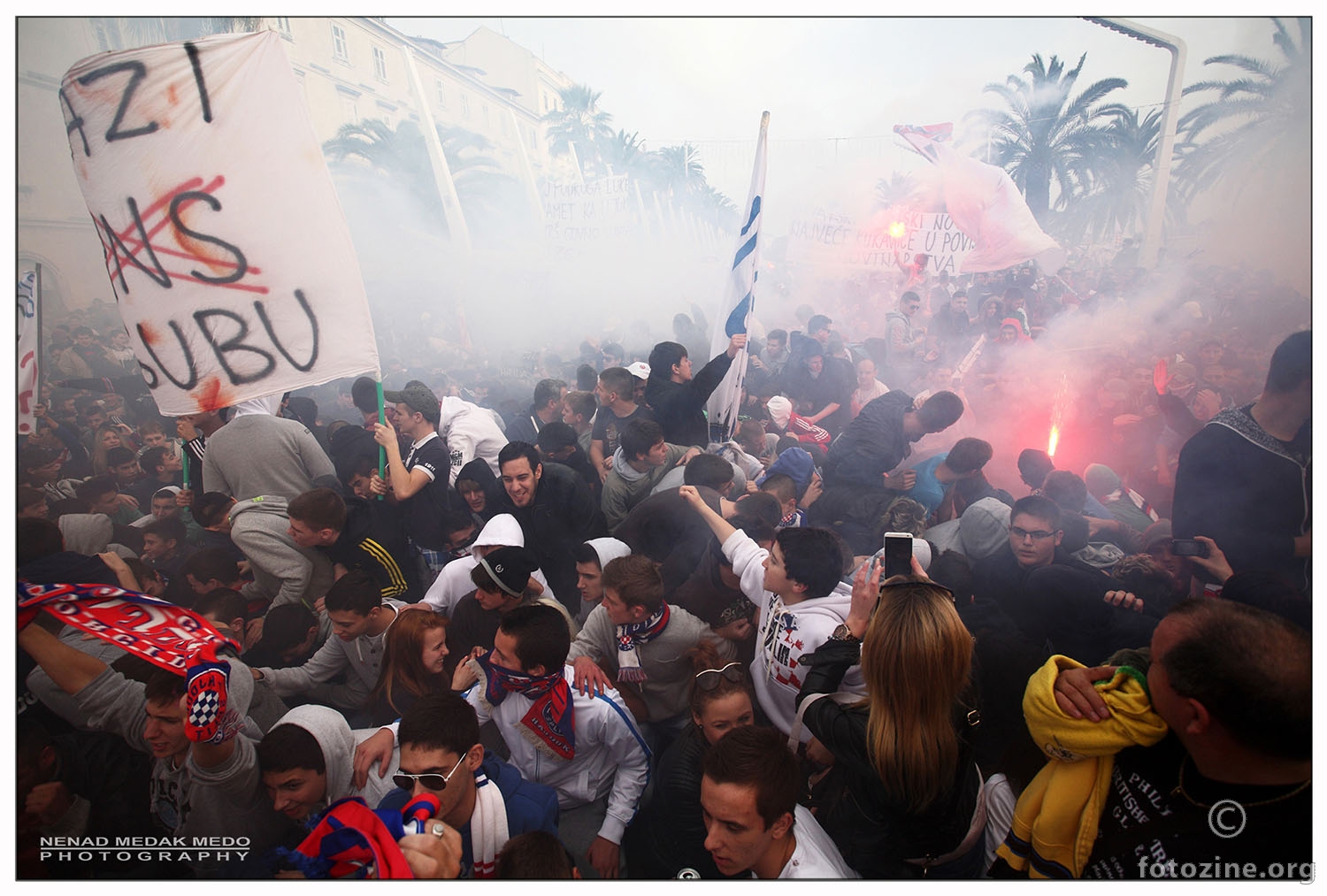 Prosvjed Torcide 29.11.2014. na splitskoj rivi